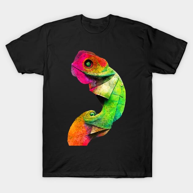 Chameleon watercolor painting #chameleon T-Shirt by JBJart